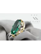Anneau Bijoux vintage Émeraude Or jaune 14 carats vrc253y